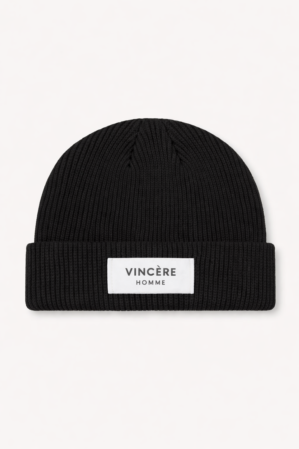 BRAND LABEL BEANIE (Black )